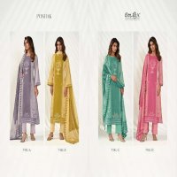 OMTEX POSHAK WHOLESALE LEXUS LINEN DIGITAL PRINT EMBROIDERY PATCH WITH HAND WORK BEAUTIFUL DRESS