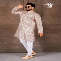 SHREEMAAN VOL 1 BY A R EXPORTS DIGITAL PRINT FULL STITCH STYLISH MENS KURTA WHOLESALER
