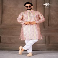 SHREEMAAN VOL 1 BY A R EXPORTS DIGITAL PRINT FULL STITCH STYLISH MENS KURTA WHOLESALER