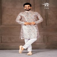 SHREEMAAN VOL 1 BY A R EXPORTS DIGITAL PRINT FULL STITCH STYLISH MENS KURTA WHOLESALER