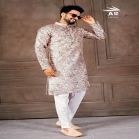 SHREEMAAN VOL 1 BY A R EXPORTS DIGITAL PRINT FULL STITCH STYLISH MENS KURTA WHOLESALER