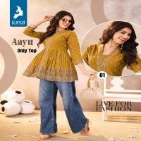 AAYU BY KAYA COTTON PRINT READYMADE CLASSIC LOOK WESTERN TOPS