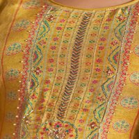 KARVA DESIGNER AJRAKH VISCOSE MUSLIN FASHIONABLE DRESS MATERIAL