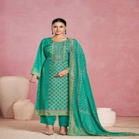 KARVA DESIGNER AJRAKH VISCOSE MUSLIN FASHIONABLE DRESS MATERIAL