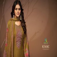 ICONIC BY KARVA DESIGNER VISCOSE MUSLIN PRETTY LOOK 3PCS DRESS