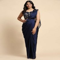 AMOHA A339 WHOLESALE EXQUSITE SEQUIN EMBROIDERY WORK READY TO WEAR DESIGNER SAREES