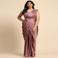 AMOHA A339 WHOLESALE EXQUSITE SEQUIN EMBROIDERY WORK READY TO WEAR DESIGNER SAREES