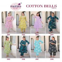 cotton bells vol 2 by radhika lifestyle cotton fully stitch plus size casual kurti with Pant