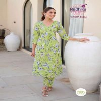 cotton bells vol 2 by radhika lifestyle cotton fully stitch plus size casual kurti with Pant