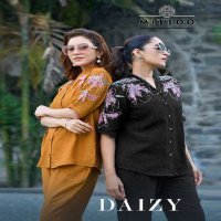 MITTOO DAIZY WHOLESALE VISCOSE CRAP WITH THRED HANDWORK READYMADE FASHIONABLE CORD SET