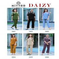 MITTOO DAIZY WHOLESALE VISCOSE CRAP WITH THRED HANDWORK READYMADE FASHIONABLE CORD SET