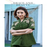 MITTOO DAIZY WHOLESALE VISCOSE CRAP WITH THRED HANDWORK READYMADE FASHIONABLE CORD SET