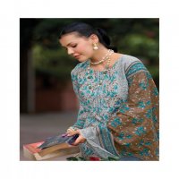 SHREE FABS LAUCH BIN SAEED LAWN COLLECTION VOL 21 COTTON FANCY DESIGN UNSTITCH SUIT