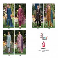 SHREE FABS LAUCH BIN SAEED LAWN COLLECTION VOL 21 COTTON FANCY DESIGN UNSTITCH SUIT