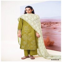 GANGA ISHEETA D.NO 3550 WHOLESALE PURE COTTON SATIN SOLID COLORS WITH EMBROIDERY SALWAR SUITS