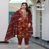 RADHIKA LIFESTYLE PRESENT CASUAL VOL 4 RAYON AFFORDABLE PLUS SIZE 3 PIECE SUIT