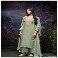 GANGA CALEAH S3291 WHOLESALE PREMIUM PURE MAL GOLD PRINTES WITH WORK 3 PCS SALWAR KAMEEZ