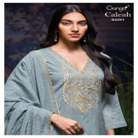 GANGA CALEAH S3291 WHOLESALE PREMIUM PURE MAL GOLD PRINTES WITH WORK 3 PCS SALWAR KAMEEZ