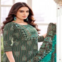 MAYUR CREATION PRESENT AJARAKH VOL 7 COTTON DAILY WEAR PLUS SIZE KURTI,BOTTOM WITH DUPATTA