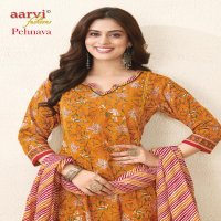 PEHNAVA VOL 1 BY AARVI FASHION COTTON ANARKALI STYLE FULL STITCH SUIT FOR WOMENS