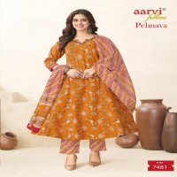 PEHNAVA VOL 1 BY AARVI FASHION COTTON ANARKALI STYLE FULL STITCH SUIT FOR WOMENS