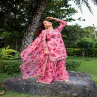 MD LIFESTYLE EILISH VOL-9 WHOLESALE HEAVY GEORGETTE WITH EMBROIDERY WORK AND FLORAL PRINT READYMADE TOP  WITH PLAZZO