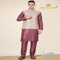 Outluk Wedding Collection Vol-17 Wholesale Kurta Pajama With Koti Collection Series Embroidery Kurta with Pant