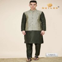 Outluk Wedding Collection Vol-17 Wholesale Kurta Pajama With Koti Collection Series Embroidery Kurta with Pant