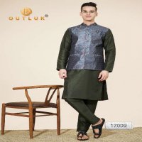 Outluk Wedding Collection Vol-17 Wholesale Kurta Pajama With Koti Collection Series Embroidery Kurta with Pant