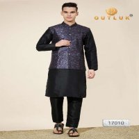 Outluk Wedding Collection Vol-17 Wholesale Kurta Pajama With Koti Collection Series Embroidery Kurta with Pant