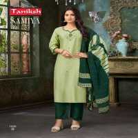 TANIKSH LAUNCH SAMIYA VOL-1 WHOLESALE VERTICAN FABRICS WITH HAND WORK READYMADE CLASSIC STYLE SUITS
