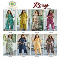 PASSION TREE ROSY VOL-1 WHOLESALE HEAVY PRINTED WITH CLASSY PRINT STRAIGHT TOP WITH PALAZZO