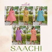 AANCHI PRESENT SAACHI WHOLESALE FANCY FABRIC FLAIR A LINE CLASSIC KURTIS