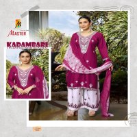 MASTER KADAMBARI RAYON READYMADE CLASSIC PLAZZO STYLE 3PCS DRESS