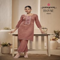 RANGOON PRESENT ROSE COTTON DOBBY PATTERN BEAUTIFUL CO-ORD SET