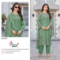 SHREE FABS KT-224 WHOLESALE PURE VISCOSE MUSLIN WITH DIGITAL PRINT STYLIST LOOK PAKISTANI SUITS