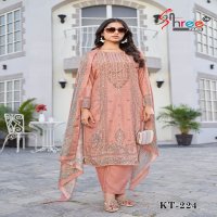 SHREE FABS KT-224 WHOLESALE PURE VISCOSE MUSLIN WITH DIGITAL PRINT STYLIST LOOK PAKISTANI SUITS