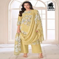SAHIBA LAUNCH NAINIKA WHOLESALE PURE COTTON LAWN DIGITAL PRINT WITH KHATLI WORK 3 PCS UNIQUE COLOR SALWAR SUITS