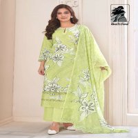 SAHIBA LAUNCH NAINIKA WHOLESALE PURE COTTON LAWN DIGITAL PRINT WITH KHATLI WORK 3 PCS UNIQUE COLOR SALWAR SUITS
