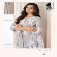 SAHIBA LAUNCH NAINIKA WHOLESALE PURE COTTON LAWN DIGITAL PRINT WITH KHATLI WORK 3 PCS UNIQUE COLOR SALWAR SUITS