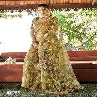 VALLABHI PRINTS PRESENT MRITANSHI FLORAL PRINT BEAUTIFUL BRASSO SAREE