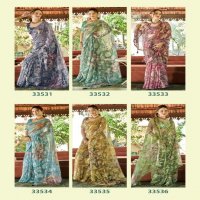 VALLABHI PRINTS PRESENT MRITANSHI FLORAL PRINT BEAUTIFUL BRASSO SAREE