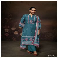 GANGA SAMANTHA S3637 WHOLESALE PREMIUM COTTON WITH DIGITAL PRINT PARTY WEAR SALWAR SUITS