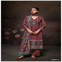 GANGA SAMANTHA S3637 WHOLESALE PREMIUM COTTON WITH DIGITAL PRINT PARTY WEAR SALWAR SUITS