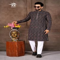VESHBUSHA VOL 1 BY AR EXPORTS RAYON SHIFFLLI WORK READYMADE STYLISH MENS KURTA