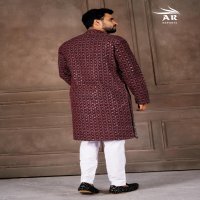 VESHBUSHA VOL 1 BY AR EXPORTS RAYON SHIFFLLI WORK READYMADE STYLISH MENS KURTA