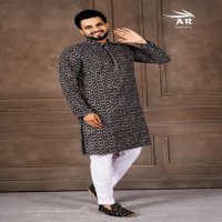 VESHBUSHA VOL 1 BY AR EXPORTS RAYON SHIFFLLI WORK READYMADE STYLISH MENS KURTA