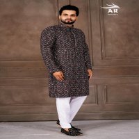 VESHBUSHA VOL 1 BY AR EXPORTS RAYON SHIFFLLI WORK READYMADE STYLISH MENS KURTA