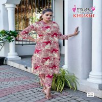 KHUSHI VOL 2 BY MYSTIC 9 HEAVY VICOUSE READYMADE KURTI WITH PANT