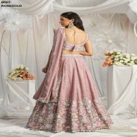 PF SERIES 6067 COLORS WHOLESALE POLY CHIFFON WITH HEAVY WORK DESIGNER LEHENGA FOR ANY OCCASION